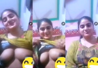 Sexy Desi Girl Shows her Boobs on VC